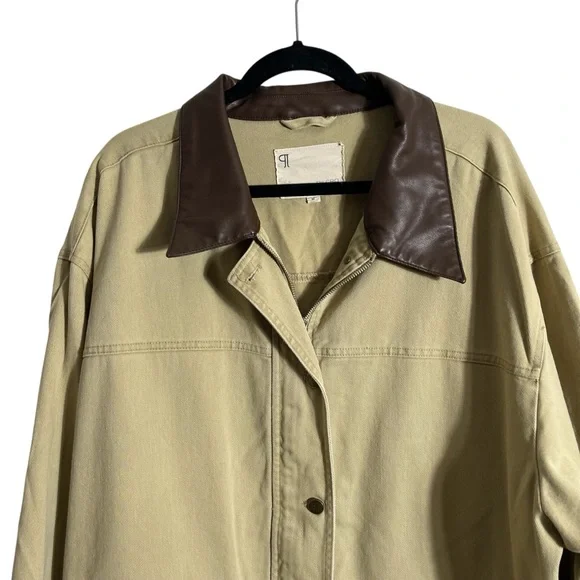 PILCRO x ANTHROPOLOGIE Faux Leather Collar Barn Jacket - Picture 5 of 12